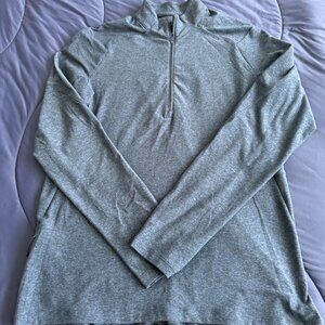 Womens Lululemon Slim-fit Stretch Half-zip Top - Blue sz L